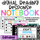 Digital Reading Response Notebook | GOOGLE SLIDES