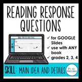 Digital Reading Response Questions Google Slides - SKILL: 