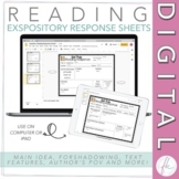 Digital Reading Response Sheets (Distance Learning)