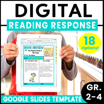 Preview of Digital Reading Response Templates | Book Reports | For GOOGLE Slides
