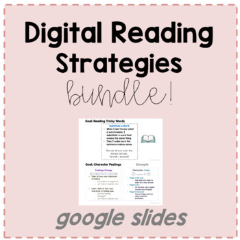 Preview of Digital Fiction Reading Strategies BUNDLE: Google Slides!