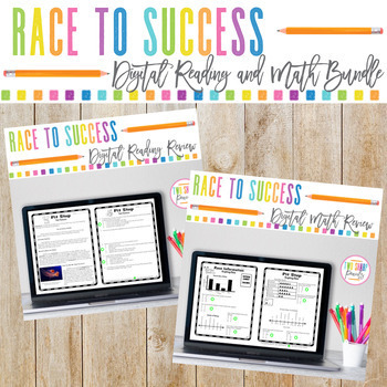 Preview of Digital Reading and Math Test Prep Bundle | Third Grade Common Core Aligned