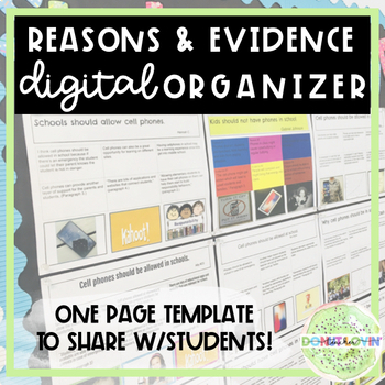 Preview of Digital Reasons & Evidence Organizer