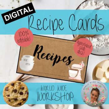Preview of Digital Recipe Book Project - Blank Templates