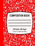 Digital Red Composition Notebook 
