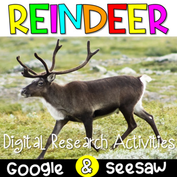 Preview of Reindeer Nonfiction Text Activities | Digital Reindeer Reading Passages