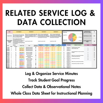 Preview of Digital Related Service Log & Data Collection | Google Sheets Spreadsheet