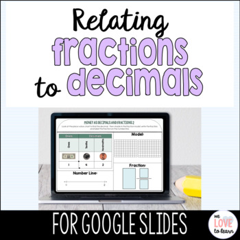 Preview of Digital Relating Fractions to Decimals for Google Slides