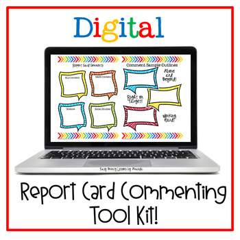 Preview of Digital Report Card Commenting Tool Kit!
