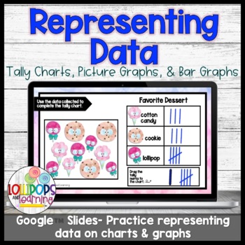 Preview of Digital Representing Data on Tally Charts | Picture Graphs | Bar Graphs Google™