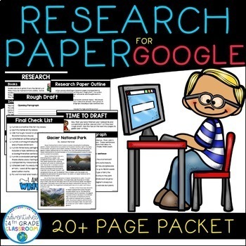 Preview of Digital Research Paper | Complete Unit for Upper Elementary | Google Slides™