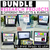 Digital Research Project Bundle - Reading Skills, Science,