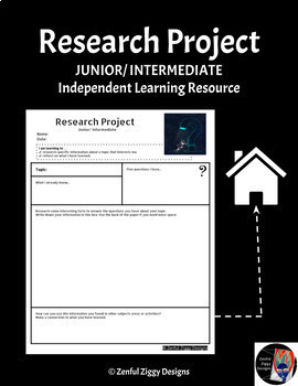Preview of Digital Research Project Template- Online Learning, Google Slides