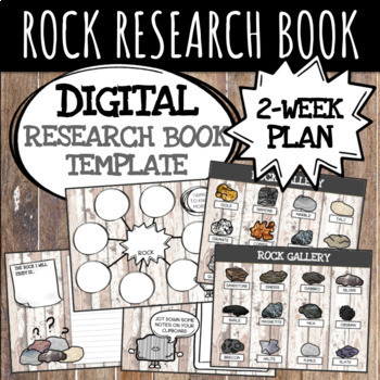 Preview of Digital Research Template: Science Rock Book / Notetaking / DISTANCE LEARNING