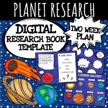 Preview of Solar System - Planet Research Tasks & Template DISTANCE LEARNING ready