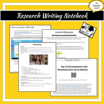 Preview of Digital Research Writing Unit Notebook