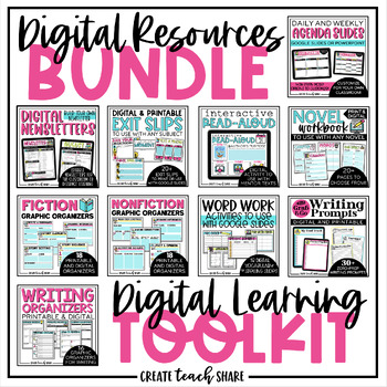 Preview of Digital Resource Bundle | Distance Learning Toolkit | Use with Google Slides