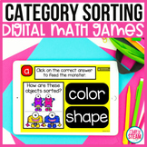 Digital Resource Category Sorting Kindergarten Math Game