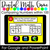 Digital Resource Comparing Numbers Game for GOOGLE Classroom