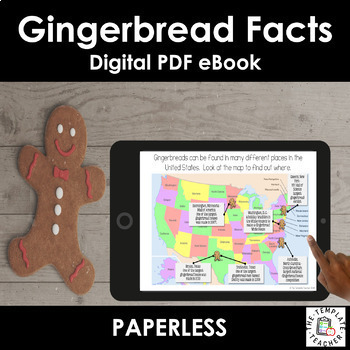Preview of Digital Resource Gingerbread Non-Fiction Winter eBook and Power Point Lessons