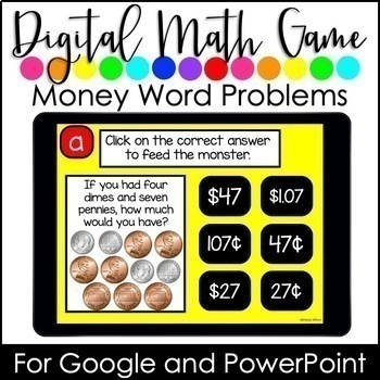 Preview of Digital Resource | Money Word Problems 2nd Grade