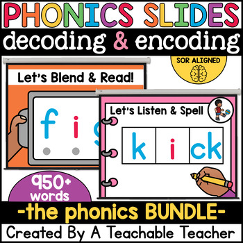 Preview of Digital Phonics Google Slides for Decoding and Encoding Science of Reading