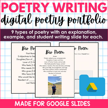 Digital Resource | Poetry Portfolio Writing Activity | 3rd 4th 5th