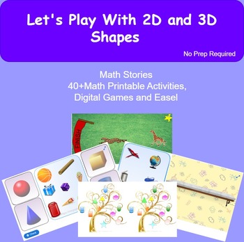 Preview of End of Year Activities & Digital Resources : 40+ No Prep Math Printables & Games