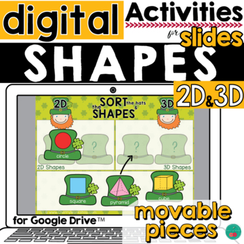Preview of Digital Resources - 2D and 3D Shapes for Google Slides DISTANCE LEARNING