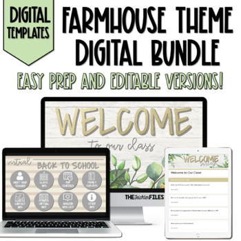 Preview of Digital Resources Bundle Farmhouse Theme