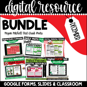 Preview of Digital Resources DECEMBER Bundle Google Classroom