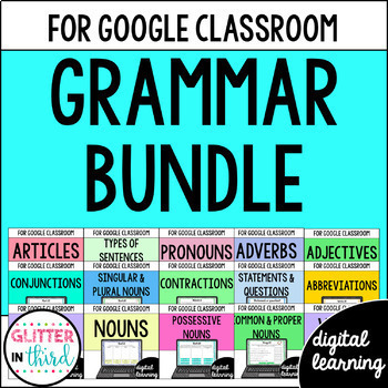 Preview of Digital Resources Daily Grammar Practice Review for Google Classroom BUNDLE