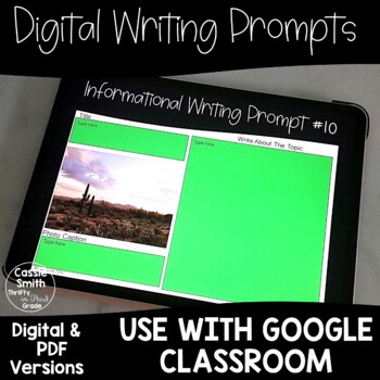 Preview of Digital Resources Digital Writing Prompts Opinion Narrative and Informational