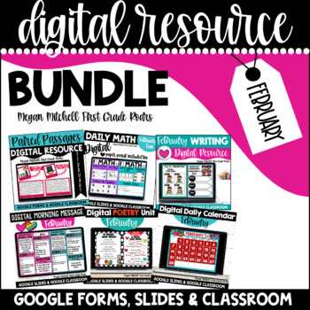 Preview of Digital Resources FEBRUARY Bundle Distance Learning Google Classroom