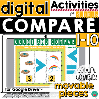 Preview of Digital Resources -  Greater Than, Less Than Digital Google Classroom Activity