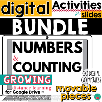 Preview of Digital Resources -  Interactive Math for Google Slides Kindergarten Activities
