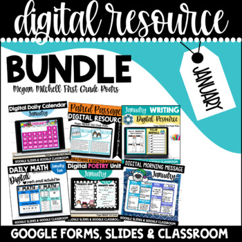 Preview of Digital Resources JANUARY Bundle Google Classroom