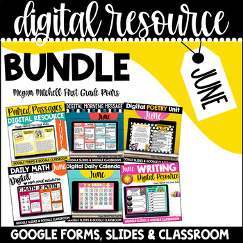 Preview of Digital Resources JUNE Bundle GROWING Google Classroom