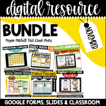 Preview of Digital Resources NOVEMBER Bundle Google Classroom