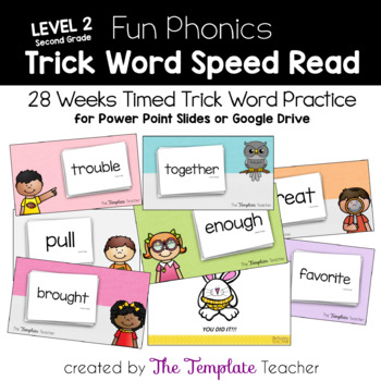 Preview of Digital Resources Phonics Sight Word Trick Speed Read for Second Grade Level 2