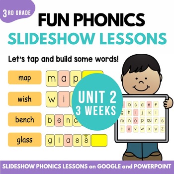 Preview of Digital Resources Phonics Third Grade Slides Level 3 Unit 2 Fun Phonics Lessons