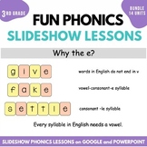 Third Grade FUN Phonics Google Slides and PowerPoint Level