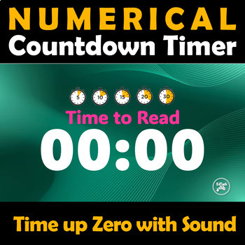 Preview of Digital Resources Visual Numerical Countdown Timer with Sound Notification.