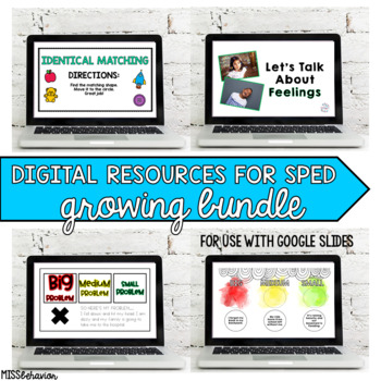 Preview of Digital Resources for Special Education | GROWING BUNDLE