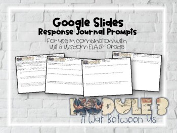 Preview of Digital Response Journal | Wit & Wisdom | Grade 5 | Module 3 | Google Slides