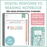 Digital Response to Reading Notebook (First Grade, Informa