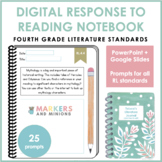 Digital Response to Reading Notebook (Fourth Grade, Litera
