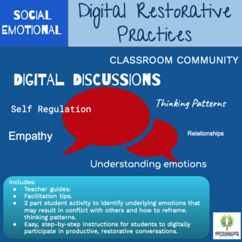 Preview of Digital Restorative Practices | Student Activities and Teacher Guide