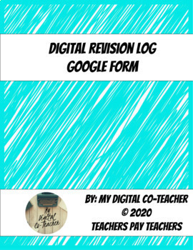 Preview of Digital Revision Log Google Form for Late Work and Writing in Google Classroom