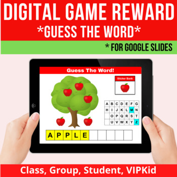 Preview of Digital Reward "Guess The Word" Game Sight Words, Vocabulary Google Slides
